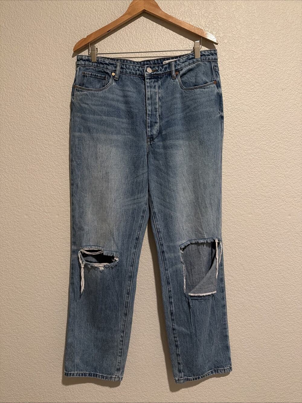 Blank NYC High Waisted Jeans Button Fly Organic Cotton Coastal Grunge Loose 31